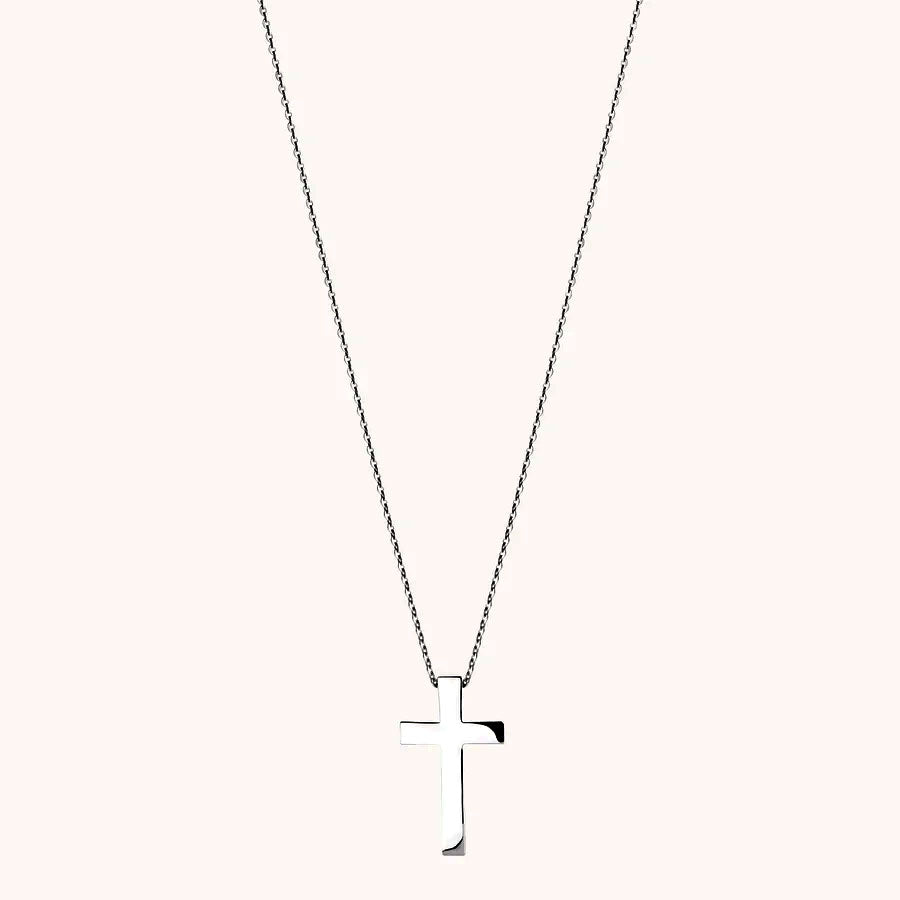 NAJO The Cross Mens Silver Necklace (55cm)