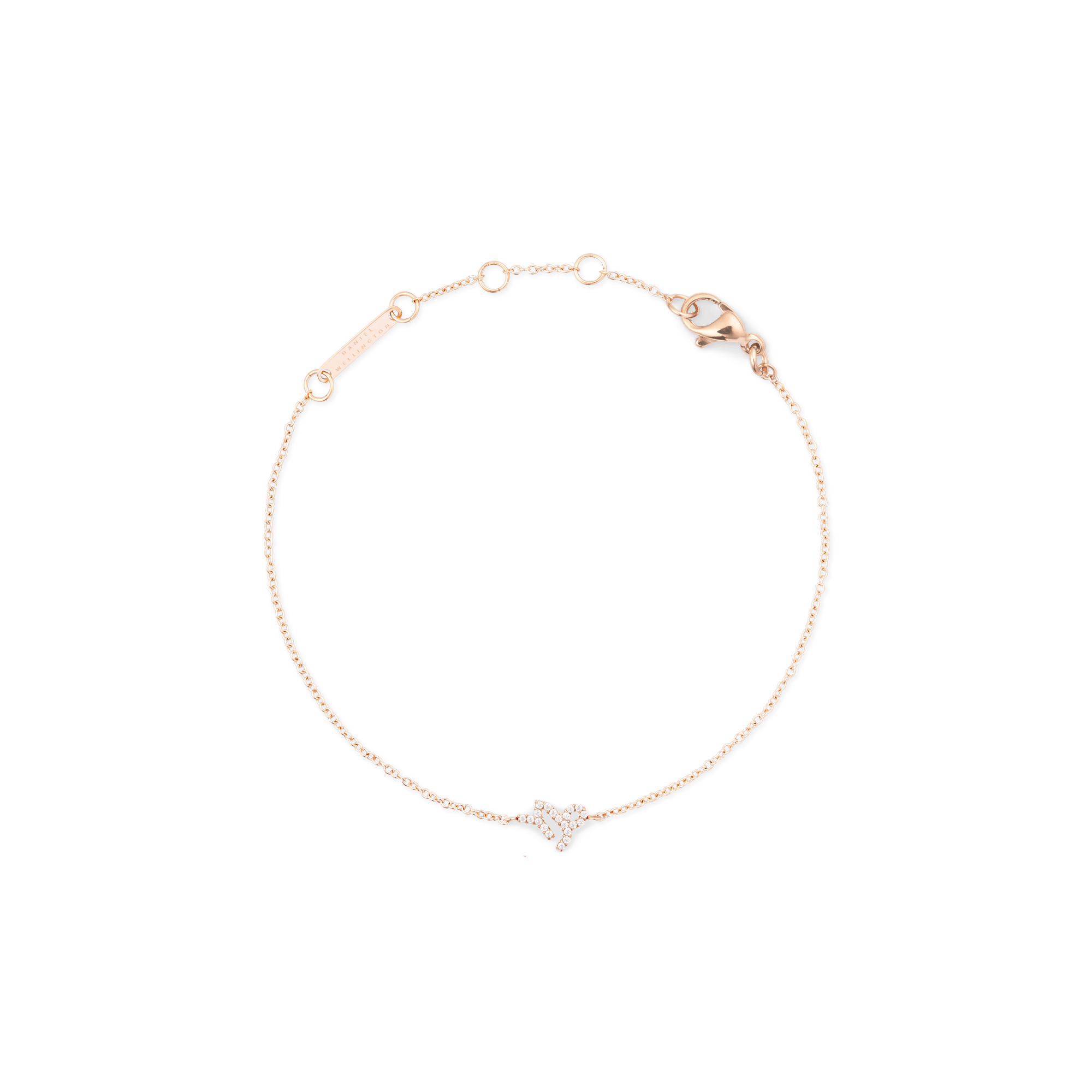 Daniel Wellington Crystal Zodiac Chain Bracelet Rose Gold