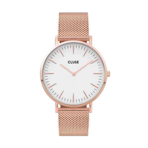 CLUSE Boho Chic Mesh Rose Gold/White CW0101201001