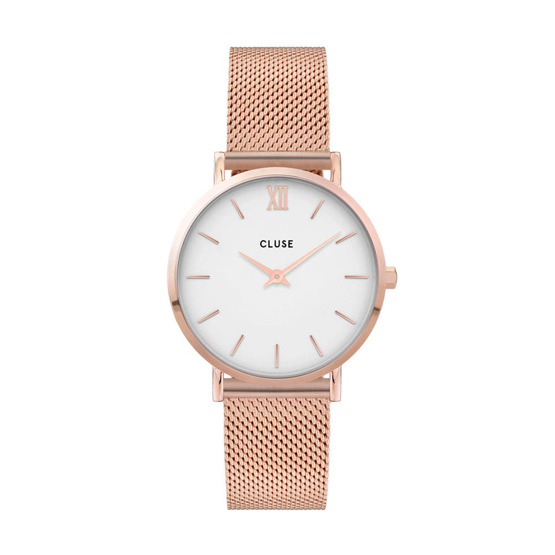 CLUSE Minuit Mesh Rose Gold/White CW0101203001