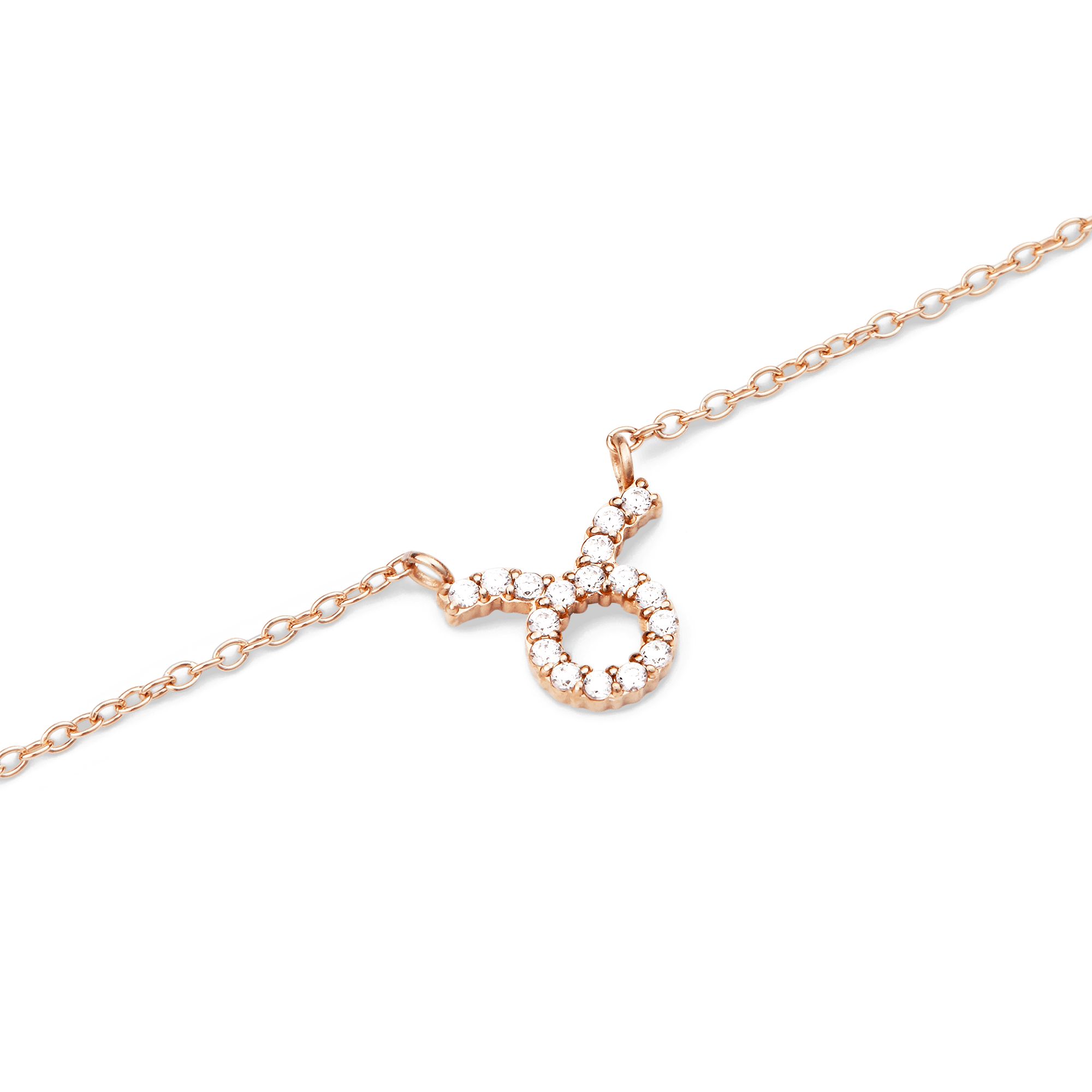 Daniel Wellington Zodiac Crystal Necklace Rose Gold