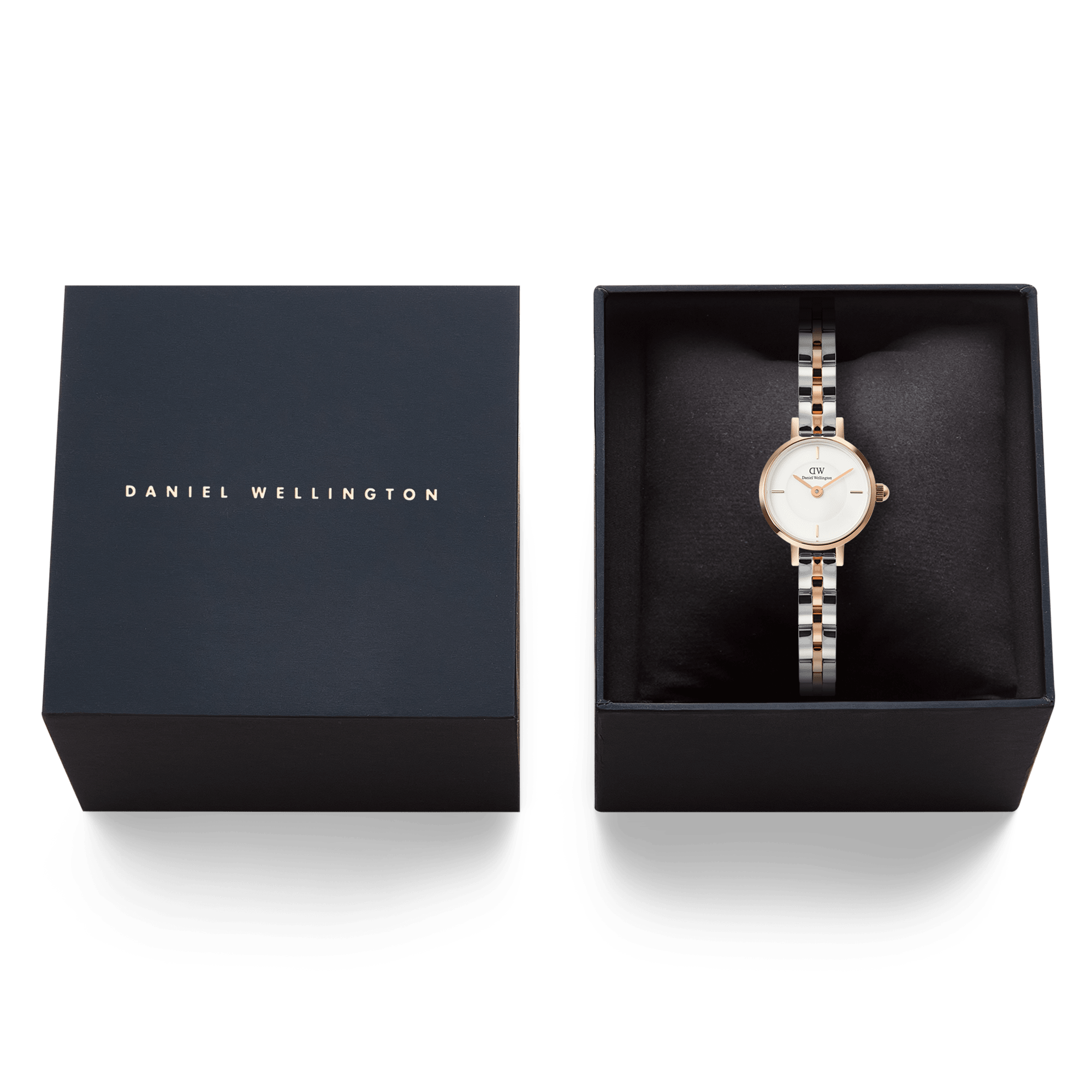 Daniel Wellington Petite Mini Arch 3-Link Two Tone Rose Gold