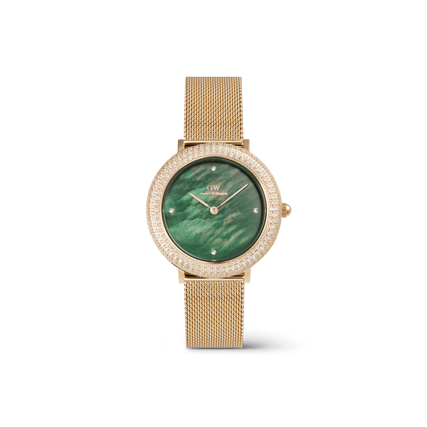 Daniel Wellington Crystalline Bezel Evergold Green Watch