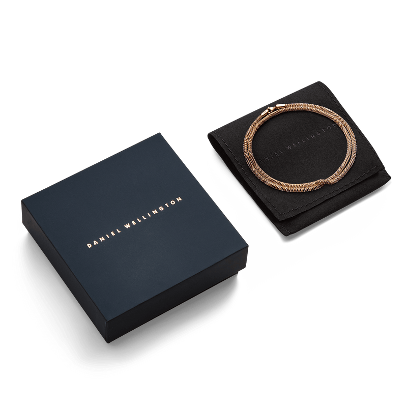 Daniel Wellington Tide Mesh Necklace Rose Gold 2.8