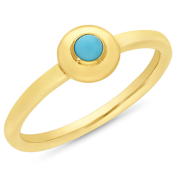 Turquoise Ring in 9ct Yellow Gold