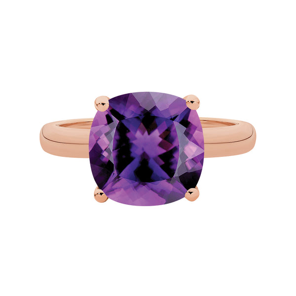 9ct Rose Gold Amethyst Ring