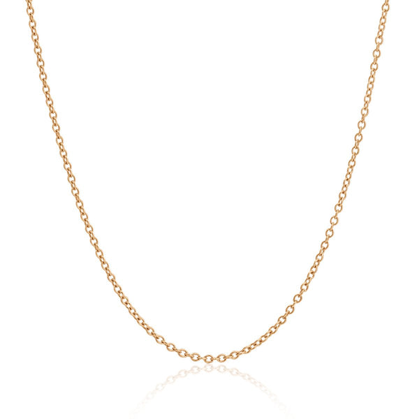 9ct Rose Gold 1.3mm Trace Link Adjustable Chain