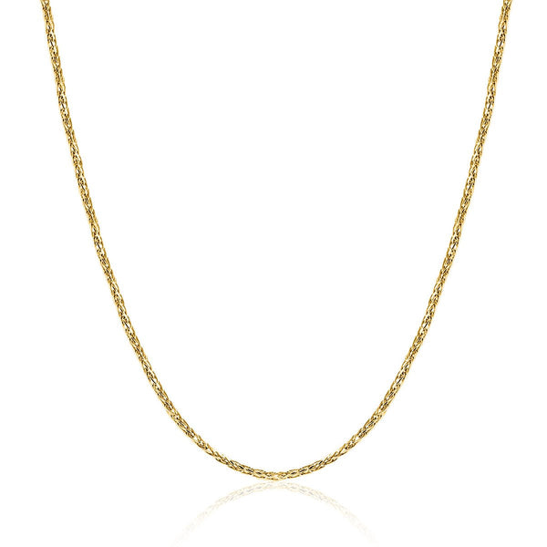 9ct Yellow Gold 0.80mm Round Diamond Cut Magic Wheat Link Chain