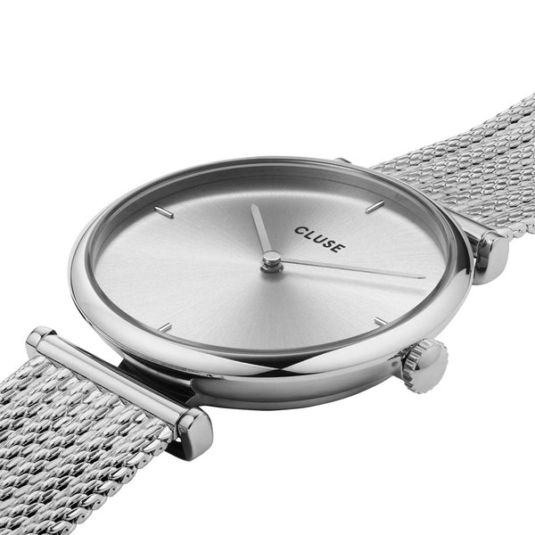CLUSE Triomphe Full Silver Mesh Watch CW10402