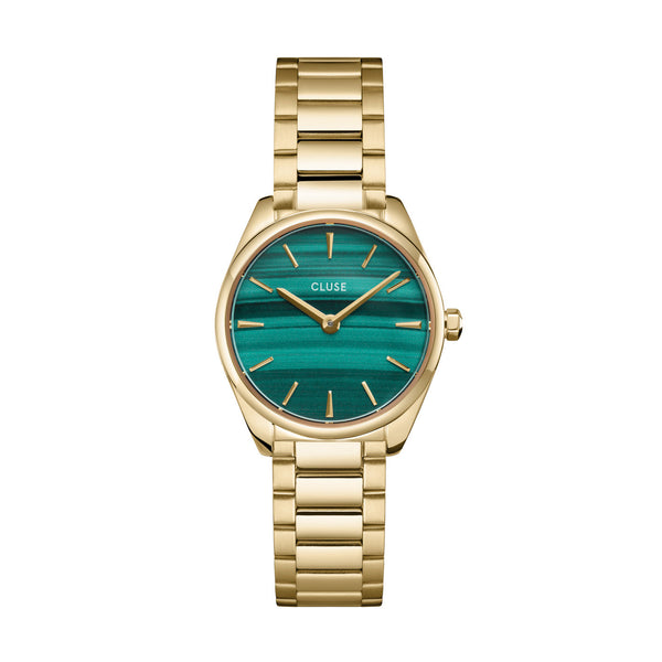 CLUSE Feroce Mini Green & Gold Link