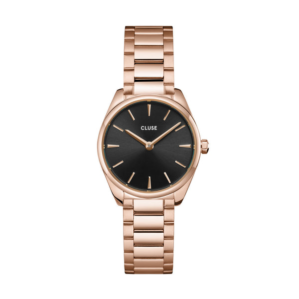 CLUSE Feroce Mini Black & Rose Gold Link