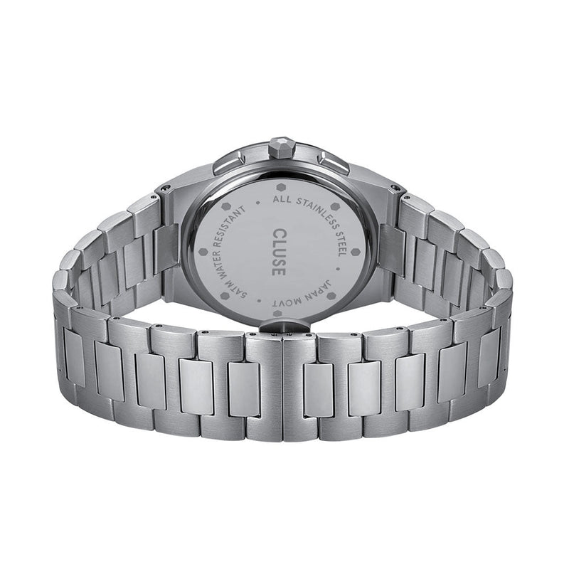 CLUSE Vigoureux Chronograph Blue & Silver Steel Link Watch CW20801