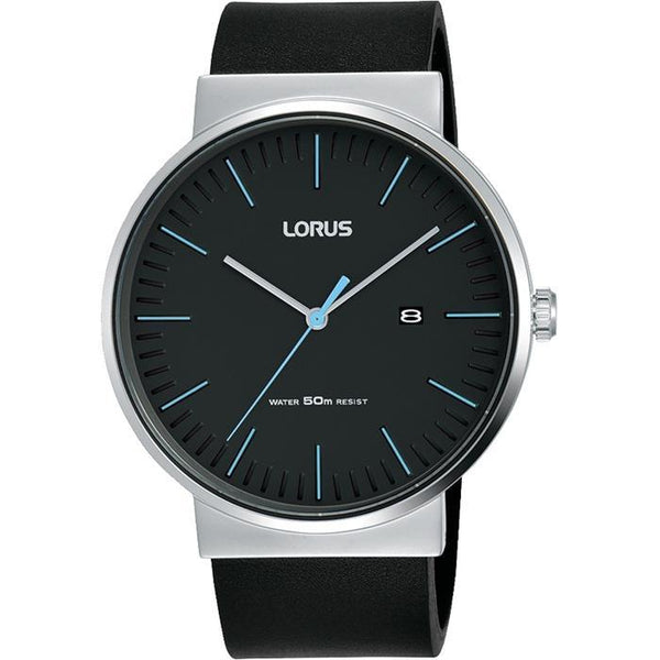 LORUS - Mens Silver Leather Watch