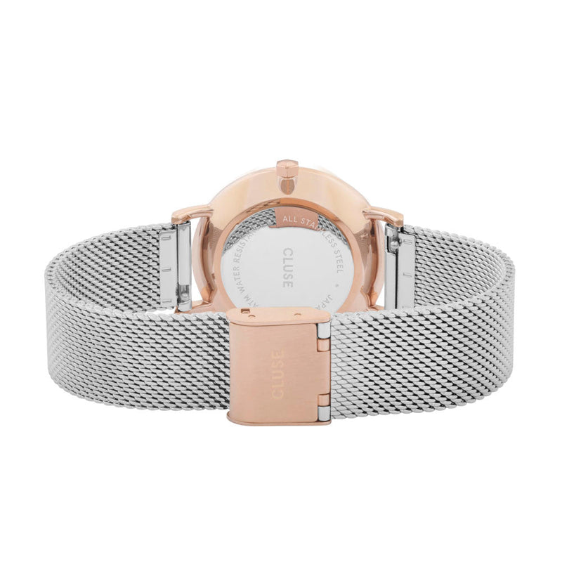 CLUSE Minuit Silver Rose Gold & Silver Mesh CW0101203004