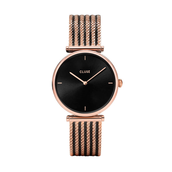 CLUSE Triomphe Mesh Bicolour Rose Gold Black  & Black CW0101208005