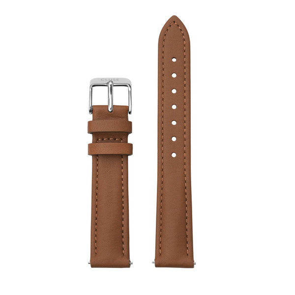 CLUSE 16mm Strap Caramel & Silver CS12230