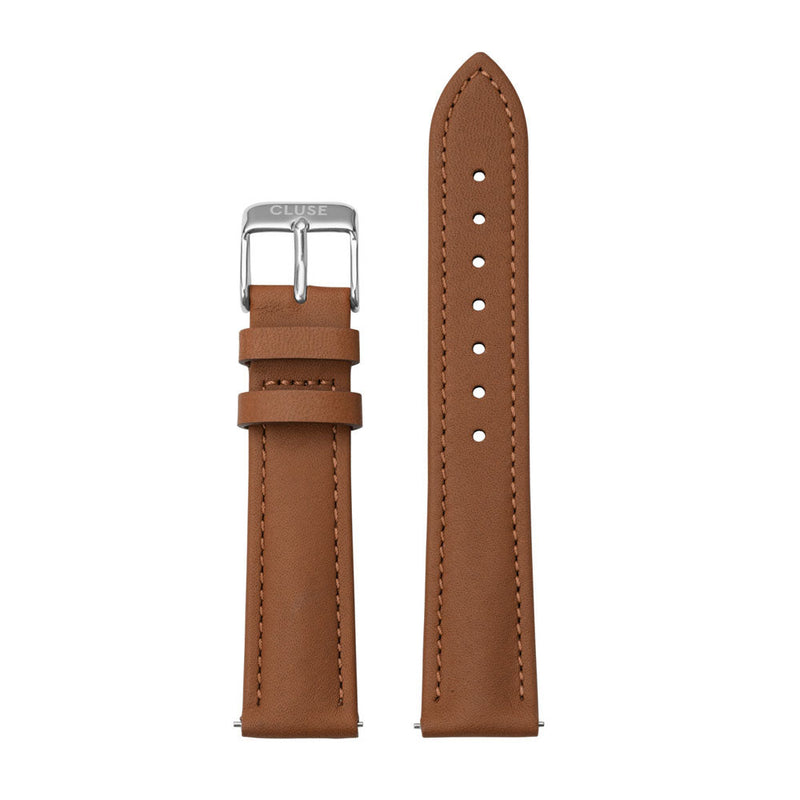 CLUSE 18mm Strap Caramel & Silver CS12310