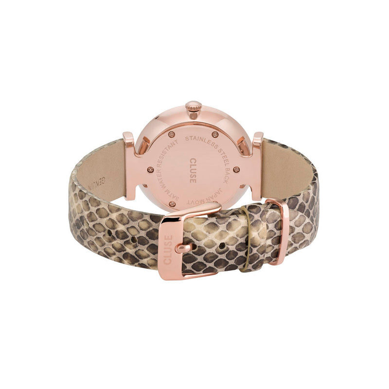 CLUSE Triomphe Rose Gold White Pearl  &  Soft Almond Python CL61007
