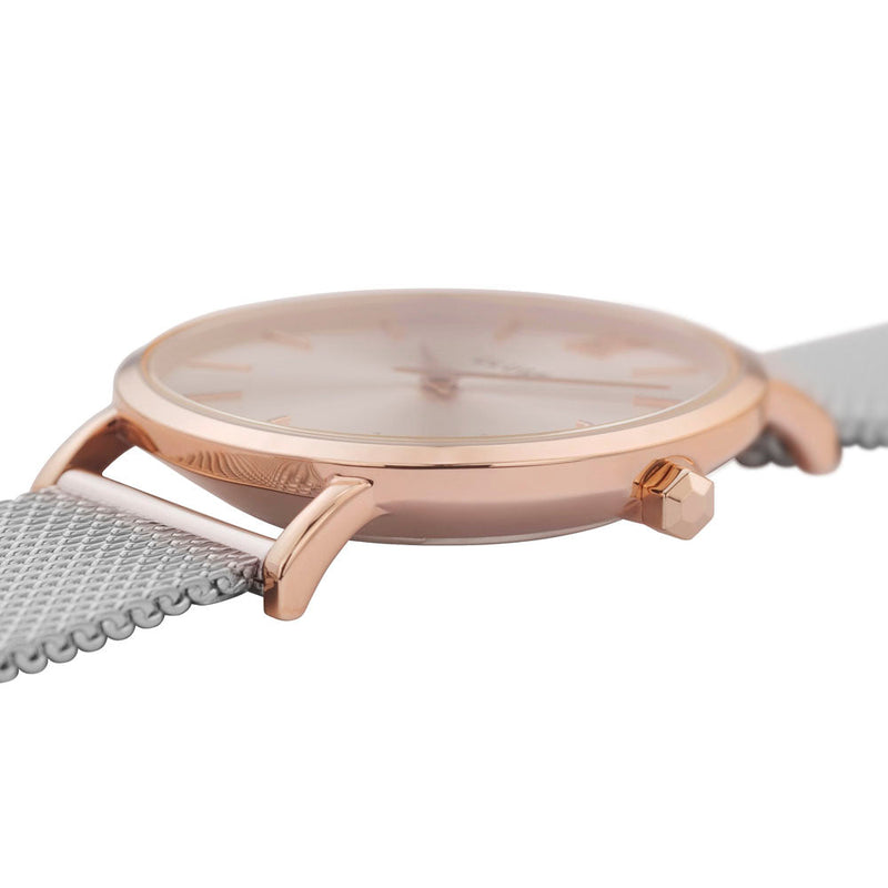 CLUSE Minuit Silver Rose Gold & Silver Mesh CW0101203004