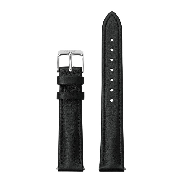 CLUSE 16mm Strap Black & Silver CS12228