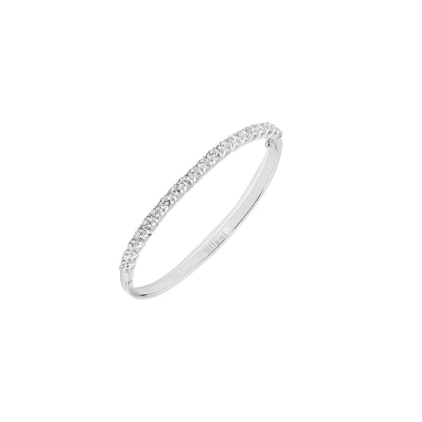 Sterling Silver Cubic Zirconia Claw Set Bangle 