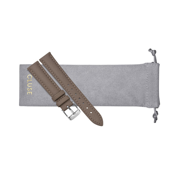 CLUSE 16mm Strap Taupe & Silver CS1408101082