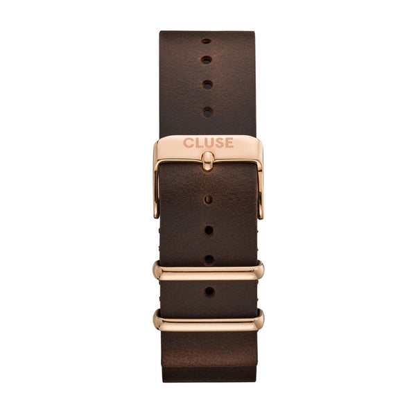 CLUSE 20mm Nato Strap Rose Gold & Dark Brown CS1408101070